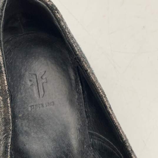 Womens Terri 3476544 Metallic Black Leather Almond Toe Slip-On Loafer Flats 6.5M image number 5