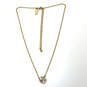 Designer Kate Spade Gold-Tone Link Chain Crystal Cut Stone Charm Necklace image number 3