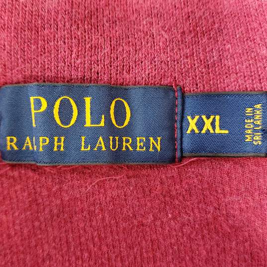 Polo By Ralph Lauren Men Red 1/4 Zip Sweatshirt Sz 2XL image number 3