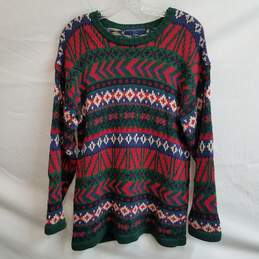 Abercrombie & Fitch vintage multicolor patterned knit sweater men's S