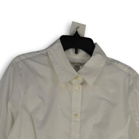 Mens White Spread Collar Long SLeeve Button-Up Shirt Size 18 image number 3