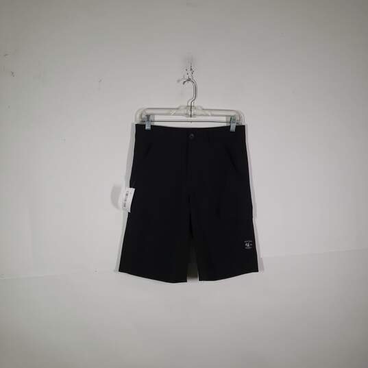 Mens Regular Fit Flat Front Slash Pockets Chino Shorts Size 18 image number 1