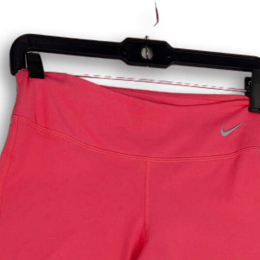 Womens Pink Dri-Fit Elastic Waist Pull-On Capri Leggings Size Medium image number 3
