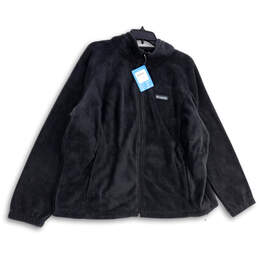 NWT Mens Gray Long Sleeve Mock Neck Pockets Full Zip Fleece Jacket Size 3X