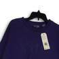 NWT Womens Blue Crew Neck Long Sleeve Pullover Sweatshirt Size Medium image number 3