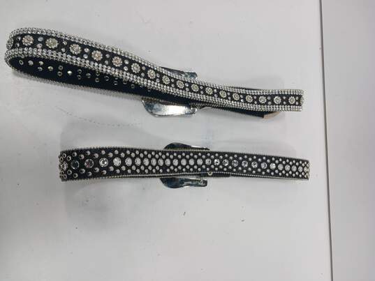 Pair of Women's Rhinestone Belts Size XL image number 2