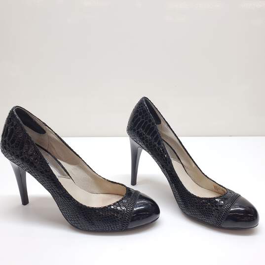 MICHAEL Michael Kors Black Leather  Pump Heels Women's Size 7.5M image number 3