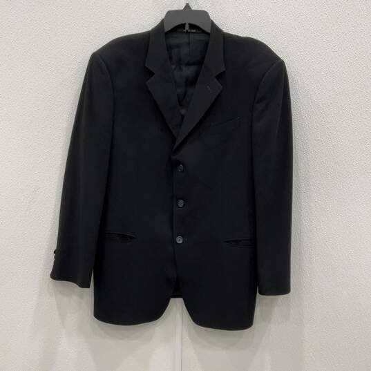 Armani Collezioni Mens Black Long Sleeve Three-Button Blazer Size 42 w/COA image number 2