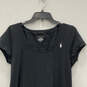 Womens Black Short Sleeve Crew Neck Pullover Long T-Shirt Dress Size XL image number 3