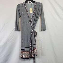 Max Studio Women Geometric Print Wrap Dress S NWT