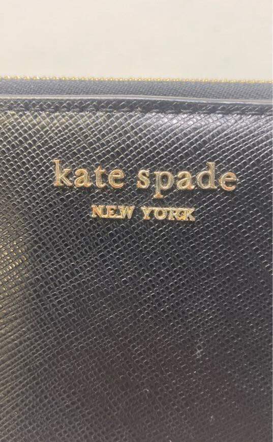 Kate Spade Saffiano Leather Wallet Wristlet Black image number 5