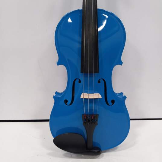 Mendini By Cecilio MV-Blue Violin In Case image number 2