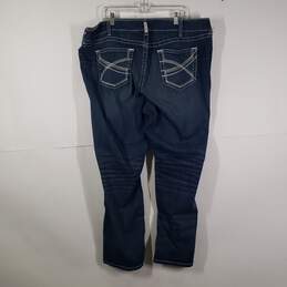 Womens Medium Wash 5-Pockets Design Denim Straight Leg Jeans Size 22 WR alternative image