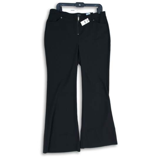 NWT Express Womens Black High Rise Wide Leg Ankle Pants Size Large image number 1