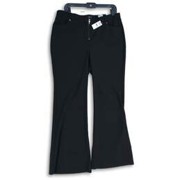 NWT Express Womens Black High Rise Wide Leg Ankle Pants Size Large