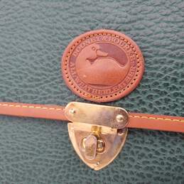 Vintage Dooney & Bourke Green Pebble Leather Brown Trim Crossbody Bag alternative image