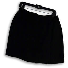 NWT Womens Black Flat Front Back Zip Classic Regular Fit Mini Skirt Size 8 alternative image