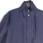 Mens Navy Blue Long Sleeve Mock Neck Full Zip Trench Coat Size4 X-Large image number 3