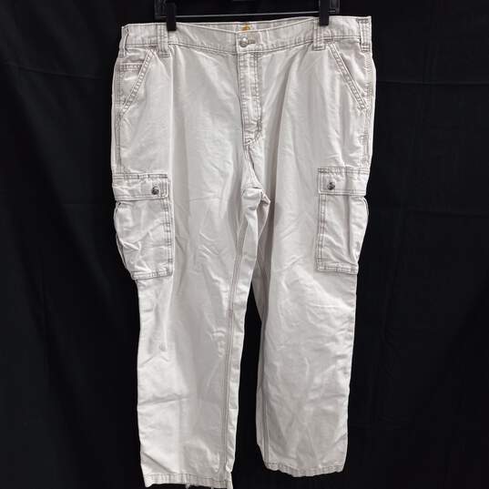 Men's Carhartt White Denim Jeans Size 40X32 image number 1