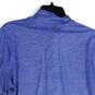 Womens Blue Long Sleeve Quarter Zip Pullover Activewear T-Shirt Size XL image number 4