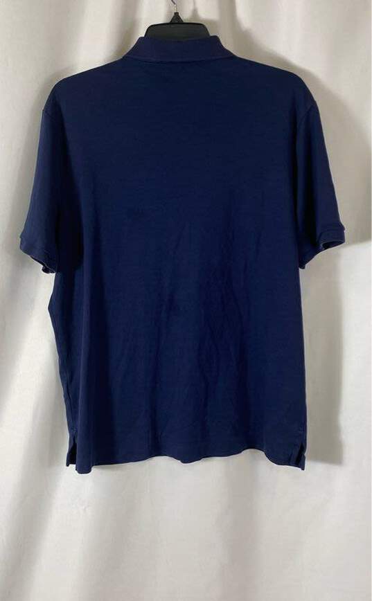 Polo Ralph Lauren Mens Blue Cotton Classic Fit Casual Polo Shirt Size Large image number 2