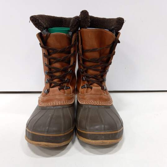 LL Bean Leather Lace Up Snow Boot Size 12M image number 1
