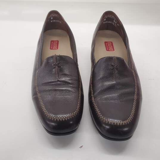 Munro Lauren Brown Leather Loafers Women's Size 11M image number 2