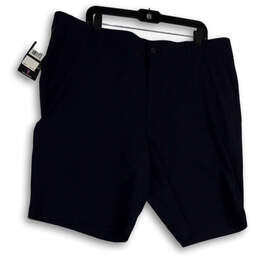 NWT Mens Blue Flat Front Slash Pocket Stretch Chino Shorts Size 42