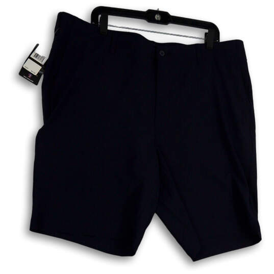 NWT Mens Blue Flat Front Slash Pocket Stretch Chino Shorts Size 42 image number 1
