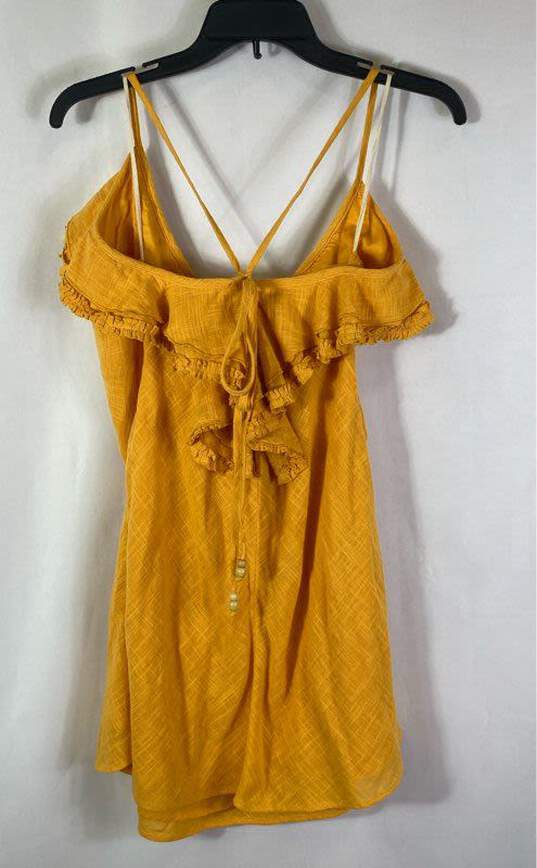 Free People Yellow Casual Dress - Size Large image number 3