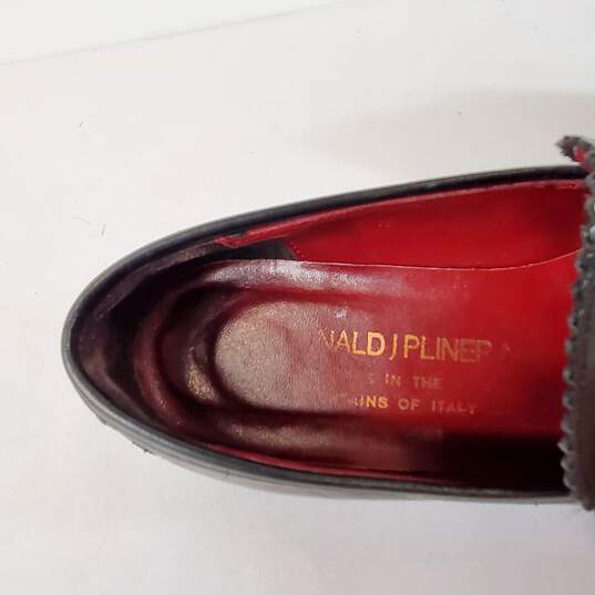 Donald J Pliner Italy Black Leather Slip Loafers Shoes Women's Size 7.5 M image number 7