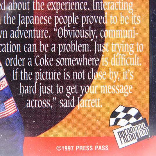 1997 Dale Jarrett Press Pass Oil Slick /100 NASCAR image number 3
