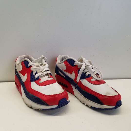 Nike Air Max 90 USA (GS) Athletic Shoes Deep Royal University Red DA9022-100 Size 5Y Women's Size 6.5 image number 3