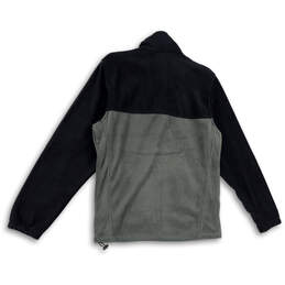 NWT Mens Gray Black Colorblock Mock Neck Long Sleeve Full Zip Jacket Size S alternative image