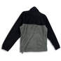 NWT Mens Gray Black Colorblock Mock Neck Long Sleeve Full Zip Jacket Size S image number 2