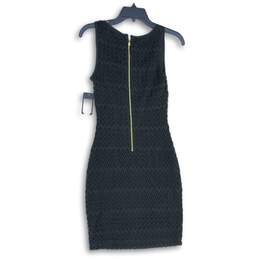 NWT Guess Womens Black Chevron Lace Scoop Neck Sleeveless Bodycon Dress Size 2 alternative image