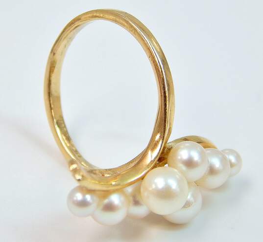 14K Yellow Gold Pearl Ring 3.3g image number 3