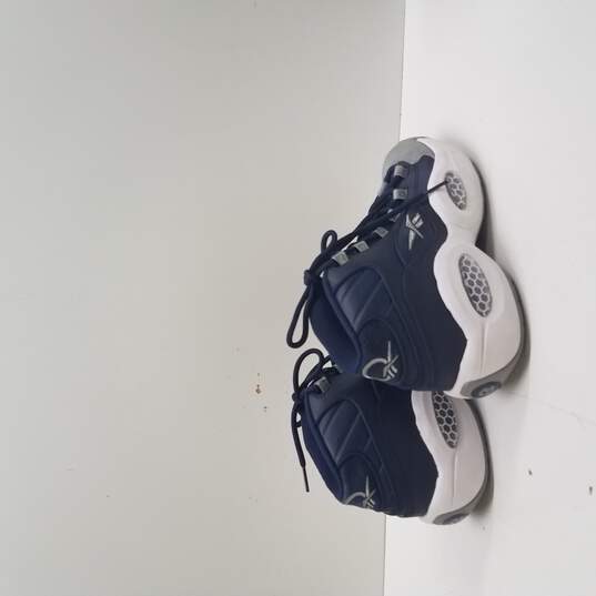 Reebok Question Mid Georgetown Big Kids' Shoes Carbon-Faux Indigo-White fx1074  Size 6.5 image number 4