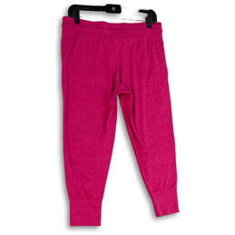 Womens Pink Pockets Elastic Waist Drawstring Jogger Pants Size Medium alternative image