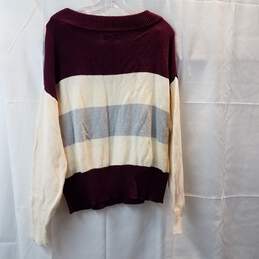 Lucky Brand Women's Color-Block Stripe Cotton Sweater Size M alternative image