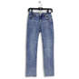Womens Blue Denim Medium Wash 5-Pocket Design Straight Leg Jeans Size 24 image number 1