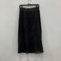 NWT Womens Black Lace Double Layered Semi See Pull On Maxi Skirt Size 6 image number 2