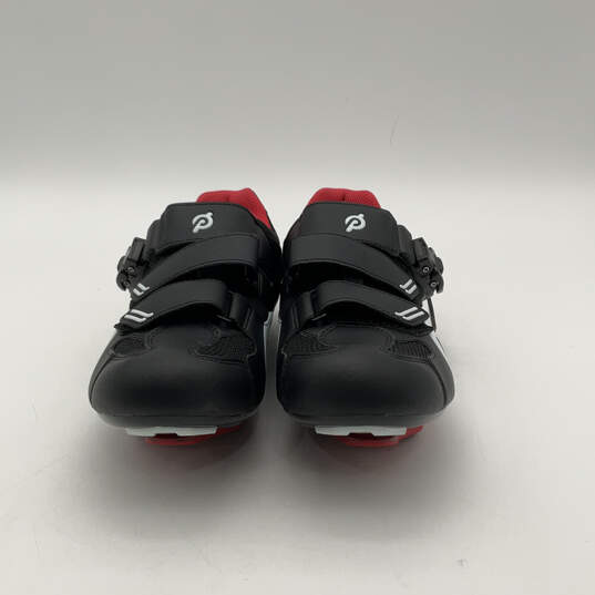 Womens PL-SH-B-42 Black Red Adjustable Strap 3 Bolt Cycling Shoes Size 42 image number 2