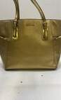 Michael Kors Voyager Gold Leather Tote Bag image number 1