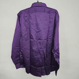 Purple Fitted Button Up Collared Shirt alternative image