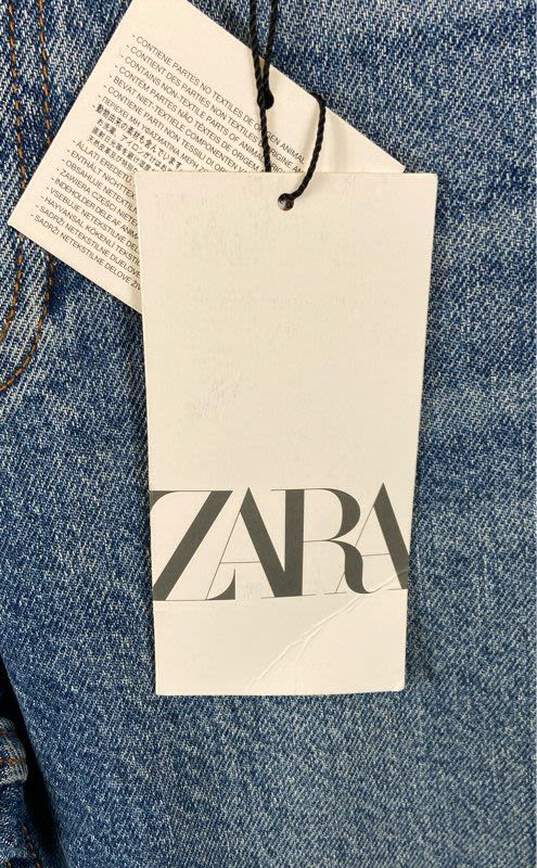 Zara Women Blue Straight Leg Jeans Sz 2 image number 5
