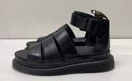 Dr. Martens Clarissa II Black Leather Platform Sandals Women's Size 9