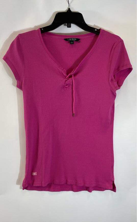 Lauren Ralph Lauren Pink T-shirt - Size Large image number 1