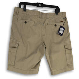 NWT Mens Tan Flat Front Slash Pocket Stretch Cargo Shorts Size 34 x 10 alternative image