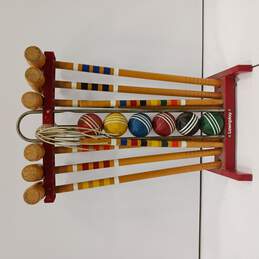 Vintage 6 Player Wooden Croquet Set